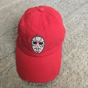 Field Grade Hat Cap Red Jason Voorhees Mask Friday the 13th Baseball Adjustable